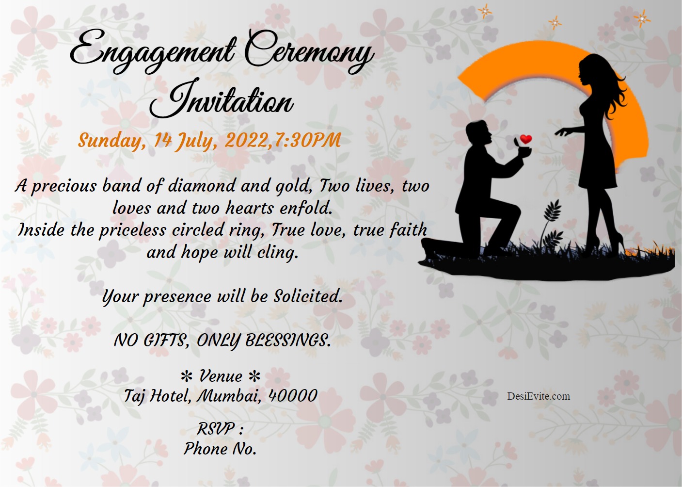 FLOWER BORDER E - INVITE | Online invitation card, Indian wedding  invitation cards, Wedding invitation card design