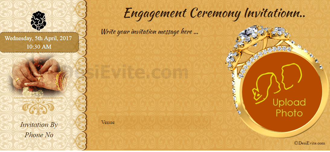 Hindu Engagement Card