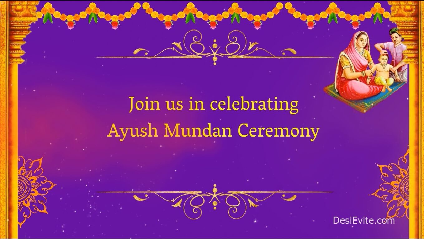 customize mundan invitation video