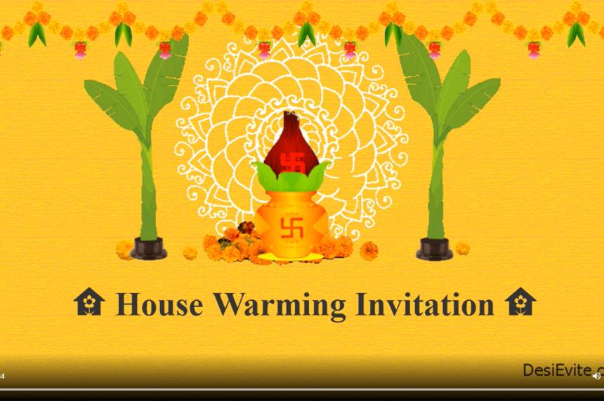 House Warming Ceremony Invitation Video 