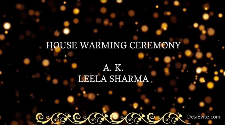 Housewarming invitation video golden particle background theme