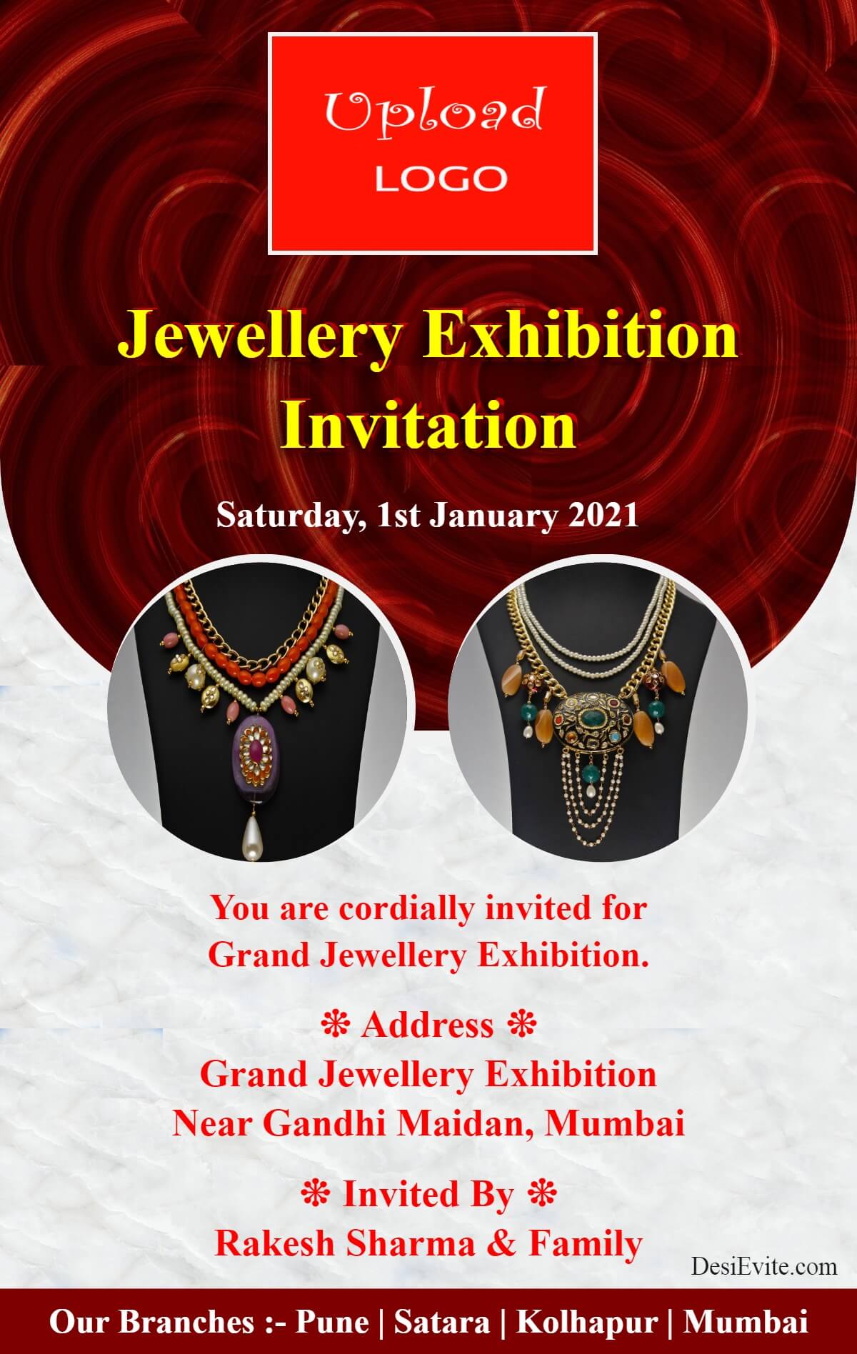 Jewellery Invitation Card