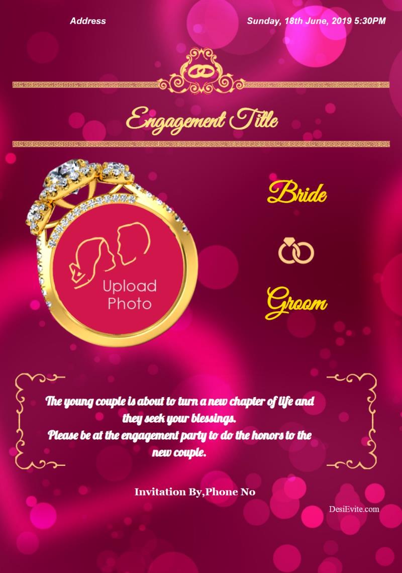 Best Engagement Ceremony Invitation Word File Download - Milan Mantra