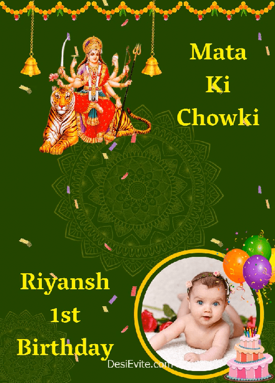 mata ki chowki and birthday invitation video