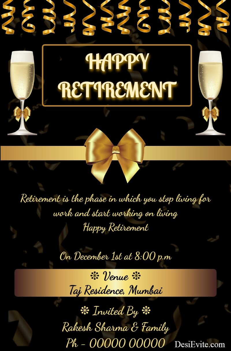 Printable Retirement Party Invitations Templates