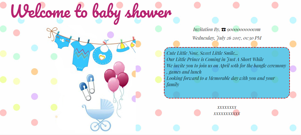 invitation card for baby shower in marathi