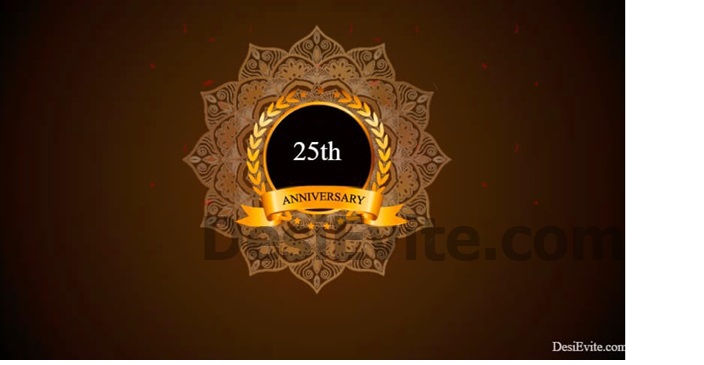 hindi Wedding anniversary invitation video royal design template