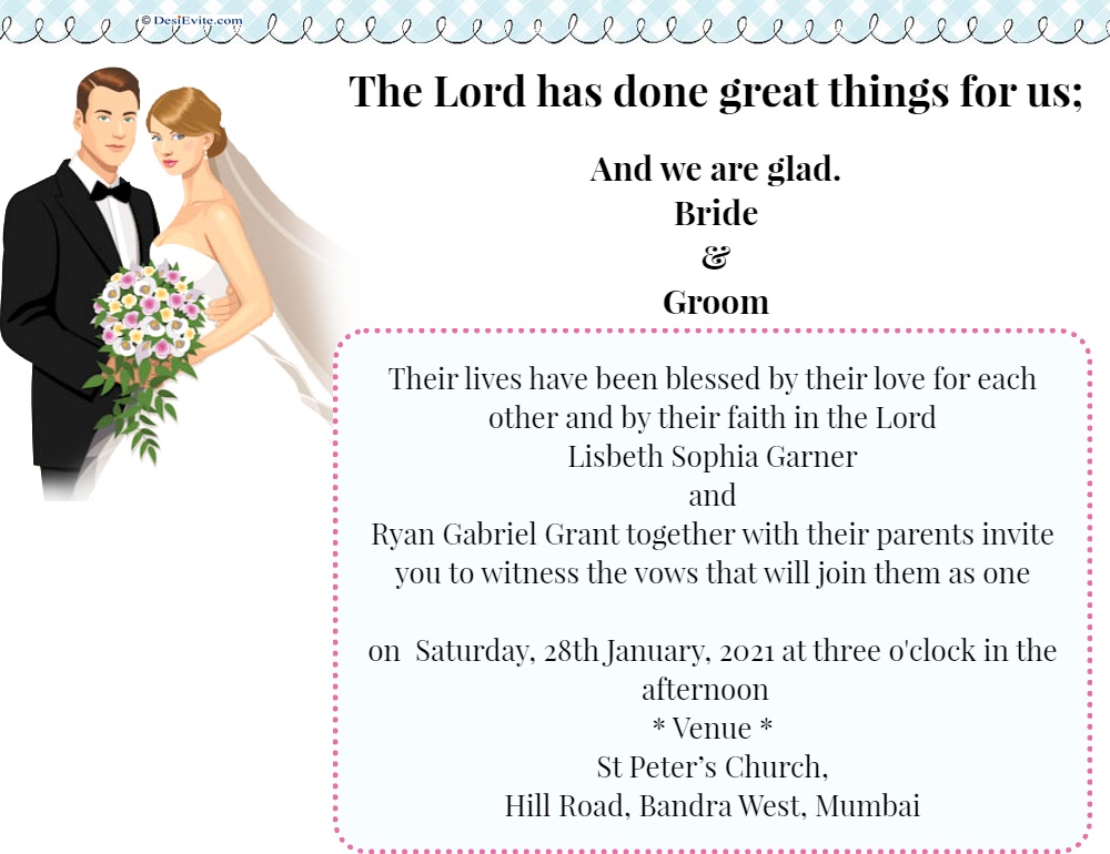 christian-wedding-invitation-ecard-couple-with-flower-bouquet-theme
