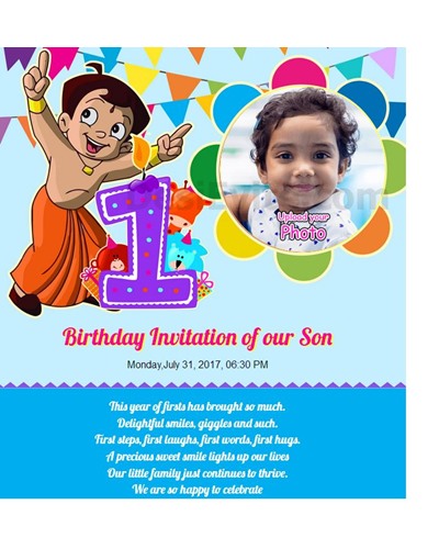 Free 1st Birthday Invitation Card Online Invitations