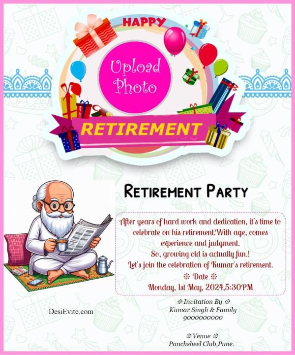 Be ready to join retirement party