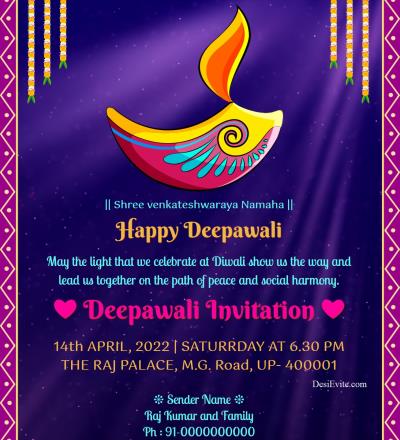 kannada diwali-invitation-video-cracker-theme