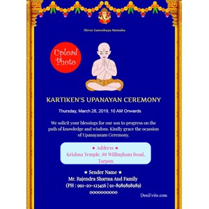 Upanayan Sanskar Invitation Card 3