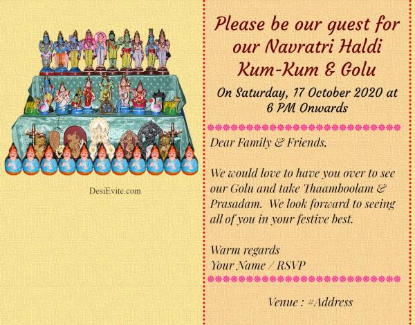free Golu invitation card maker Online invitations