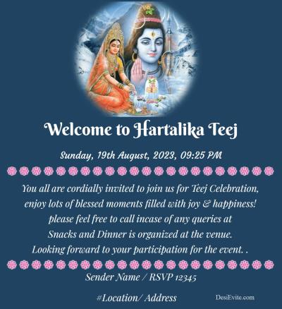 Celebrate Hartalika Teej