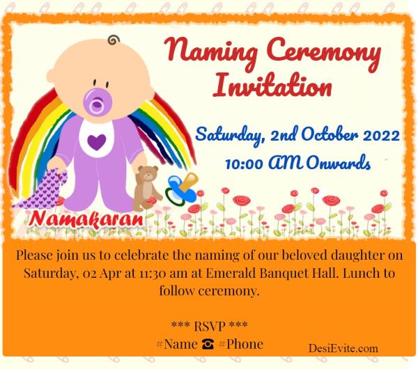 Marathi Naming Ceremony Invitation Card Download