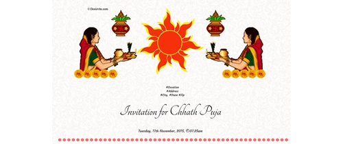 chhatt puja invitation