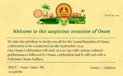 Onam - Festival of peace and happiness