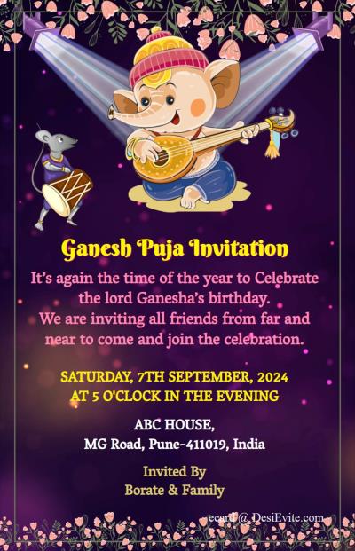 ganesha-kids-party-invitation-card-cartoon-floral-theme