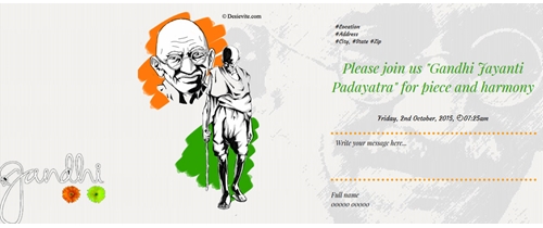 Free Gandhi Jayanti Invitation Card And Online Invitations 9882