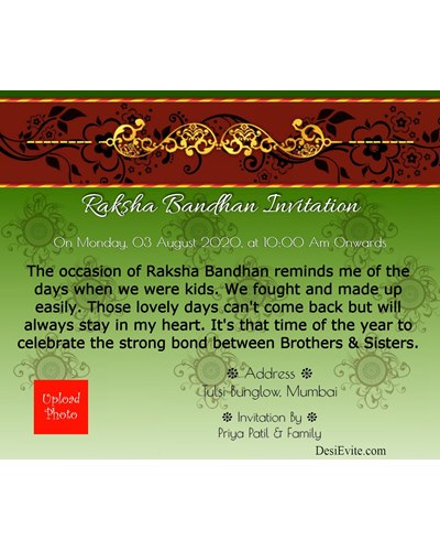 Raksha Bandhan Invitation