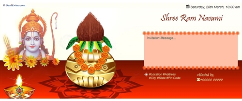 Shri Ram Navami invitation