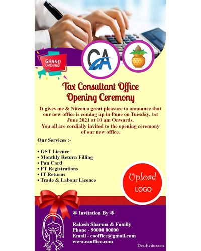 free Office Inauguration/Opening Invitation Card & Online Invitations