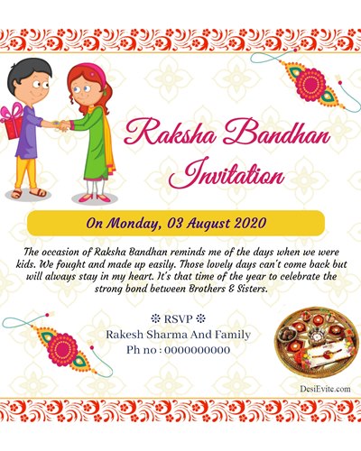 Raksha Bandhan Invitation