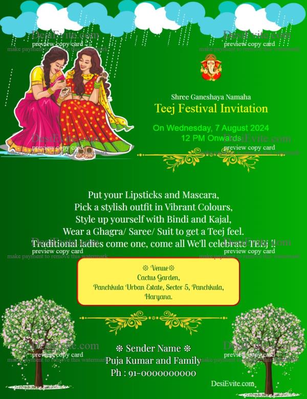 traditional-teej-invitation-card